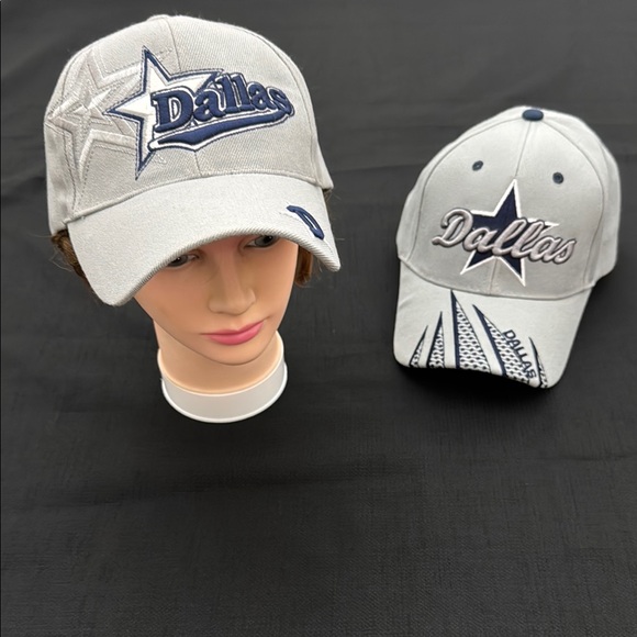 Other - 2 Dallas Cowboys Gray and Blue Baseball Caps acrylic/wool blend (mlb)